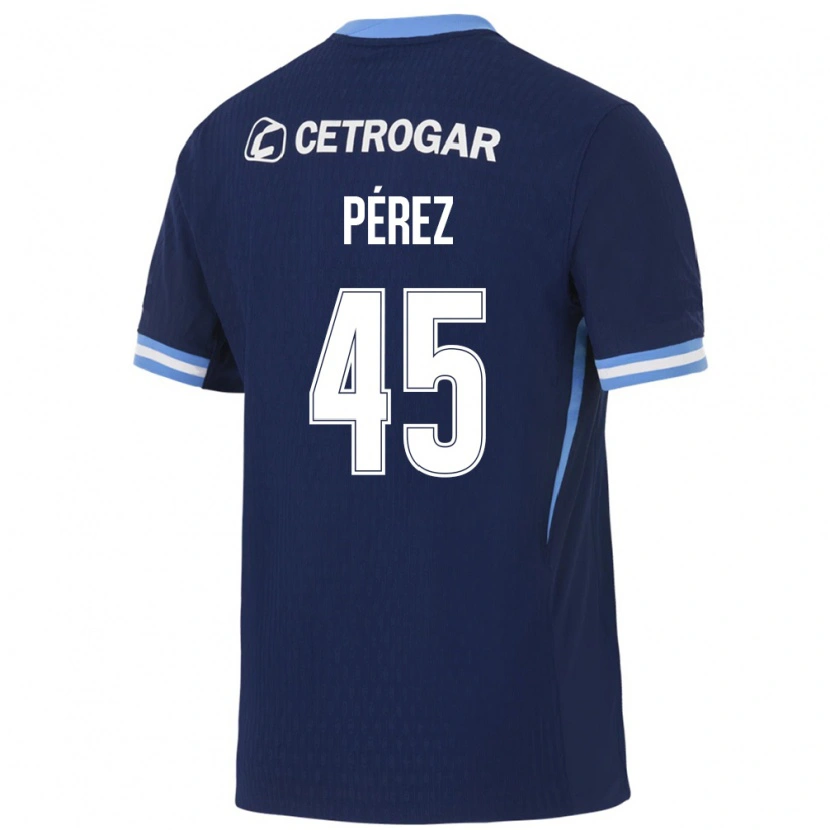 Danxen Dames Ezequiel Pérez #45 Koninklijk Blauw Lichtblauw Wit Uitshirt Uittenue 2026/27 T-Shirt België