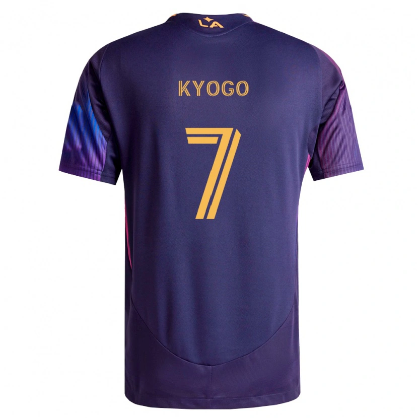 Danxen Dames Kyogo Furuhashi #7 Diep Paars Geel Uitshirt Uittenue 2026/27 T-Shirt België