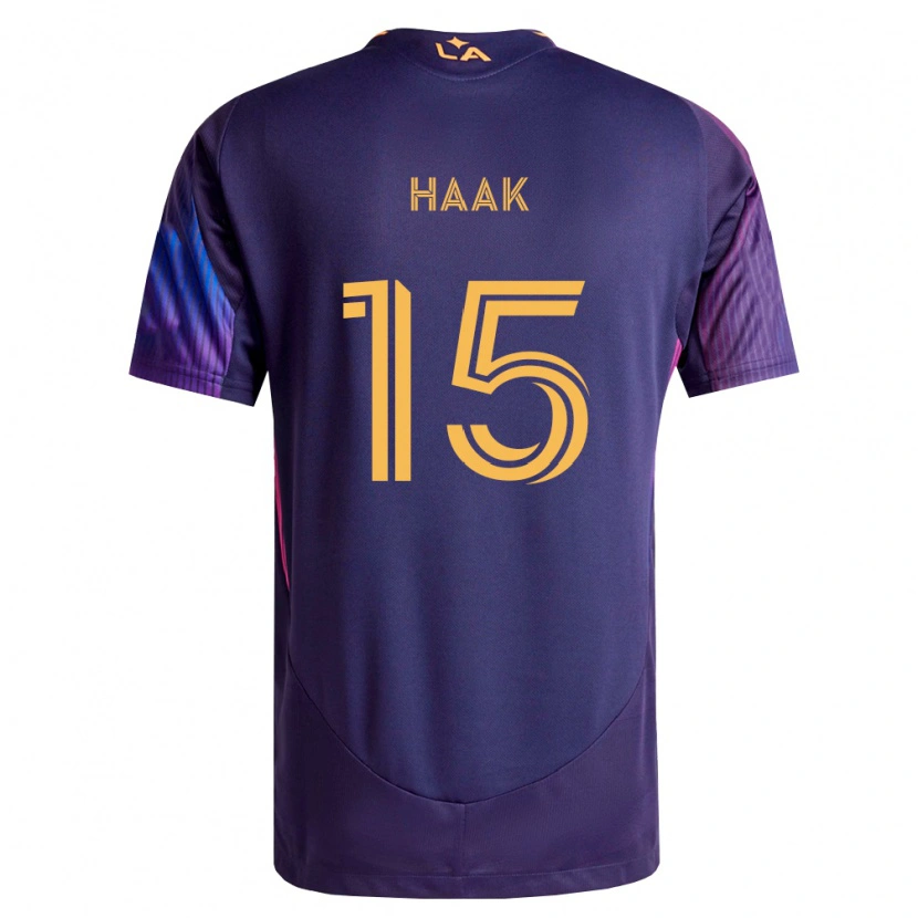 Danxen Dames Justin Haak #15 Diep Paars Geel Uitshirt Uittenue 2026/27 T-Shirt België