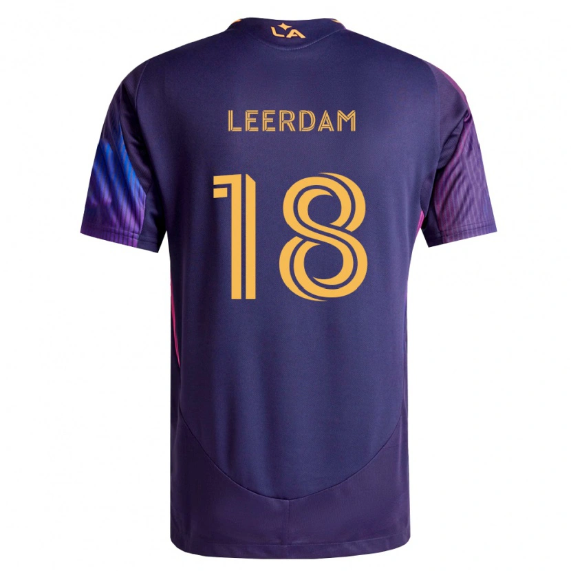 Danxen Dames Kelvin Leerdam #18 Diep Paars Geel Uitshirt Uittenue 2026/27 T-Shirt België