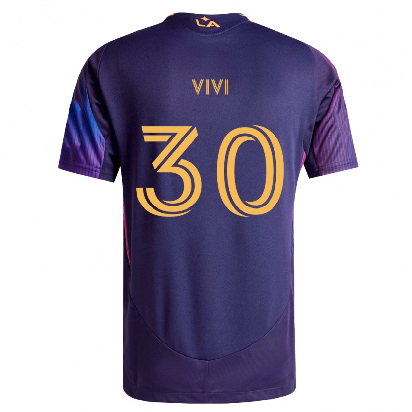 Danxen Dames Gino Vivi #30 Diep Paars Geel Uitshirt Uittenue 2026/27 T-Shirt België