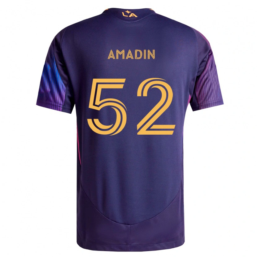 Danxen Dames Elijah Amadin #52 Diep Paars Geel Uitshirt Uittenue 2026/27 T-Shirt België