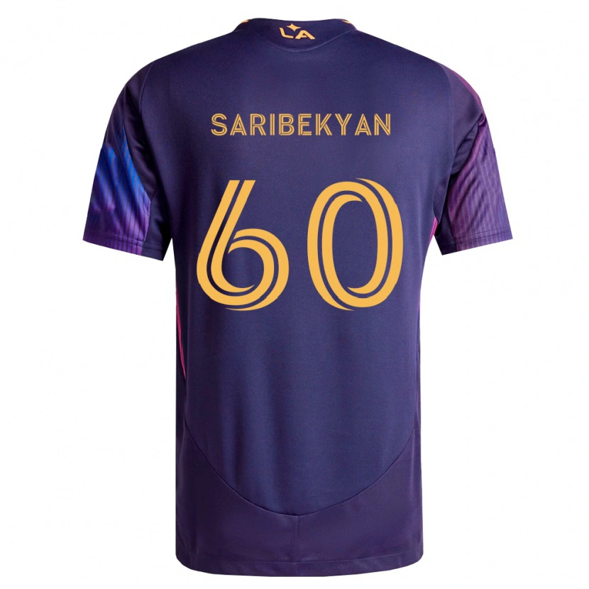Danxen Dames Levon Saribekyan #60 Diep Paars Geel Uitshirt Uittenue 2026/27 T-Shirt België
