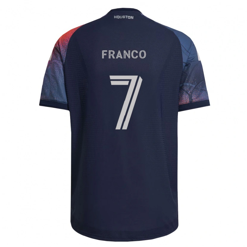 Danxen Dames Iván Franco #7 Diep Blauw Wit Oranje Uitshirt Uittenue 2026/27 T-Shirt België