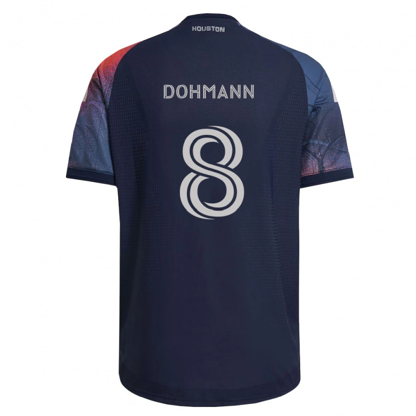 Danxen Dames Gustavo Abreu Dohmann #8 Diep Blauw Wit Oranje Uitshirt Uittenue 2026/27 T-Shirt België
