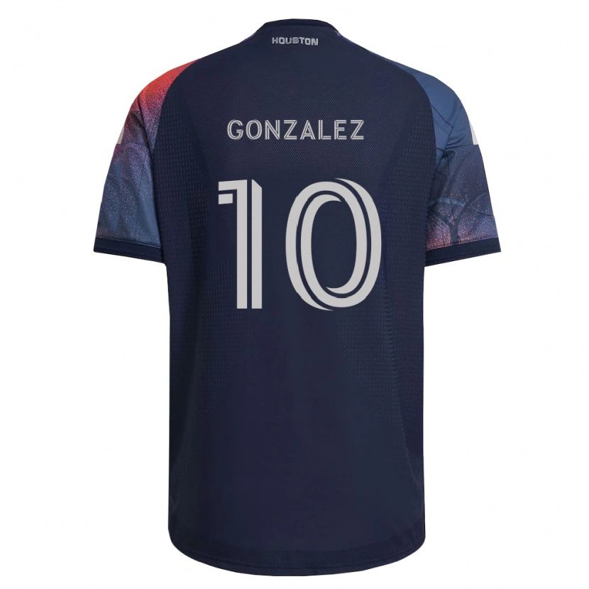 Danxen Dames Yair González #10 Diep Blauw Wit Oranje Uitshirt Uittenue 2026/27 T-Shirt België