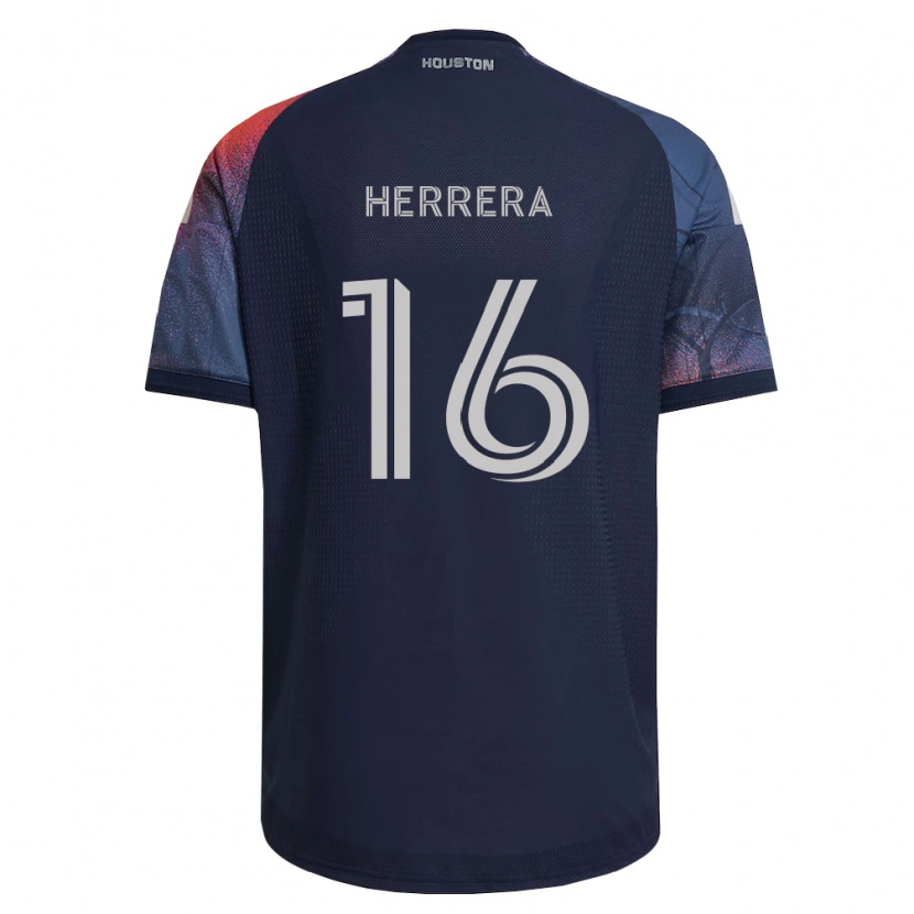 Danxen Dames Héctor Herrera #16 Diep Blauw Wit Oranje Uitshirt Uittenue 2026/27 T-Shirt België