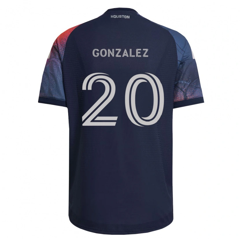 Danxen Dames Christopher Gonzalez #20 Diep Blauw Wit Oranje Uitshirt Uittenue 2026/27 T-Shirt België