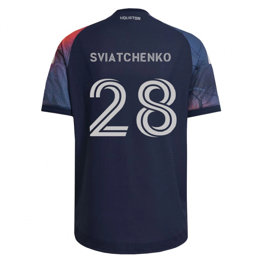 Danxen Dames Erik Sviatchenko #28 Diep Blauw Wit Oranje Uitshirt Uittenue 2026/27 T-Shirt België