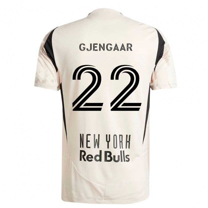 Danxen Dames Dennis Gjengaar #22 Off-White Rood Zwart Uitshirt Uittenue 2026/27 T-Shirt België