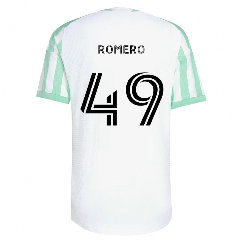 Danxen Dames David Romero #49 Lichtgroen Zwart Wit Uitshirt Uittenue 2026/27 T-Shirt België