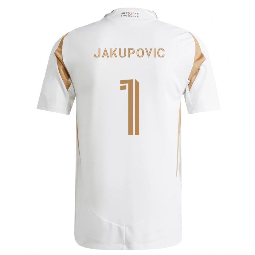 Danxen Dames Eldin Jakupovic #1 Wit Bruin Uitshirt Uittenue 2026/27 T-Shirt België