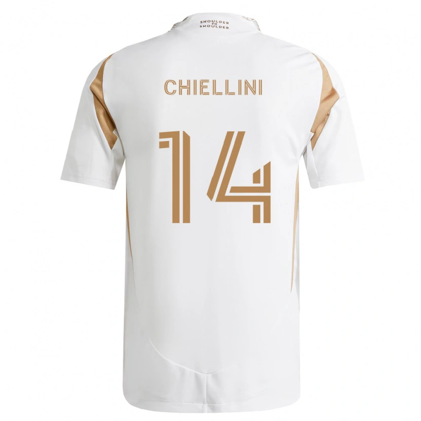 Danxen Dames Giorgio Chiellini #14 Wit Bruin Uitshirt Uittenue 2026/27 T-Shirt België