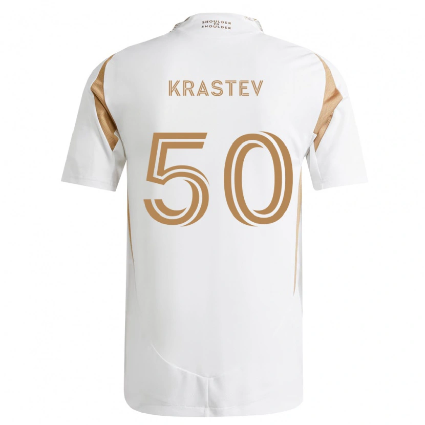 Danxen Dames Filip Krastev #50 Wit Bruin Uitshirt Uittenue 2026/27 T-Shirt België