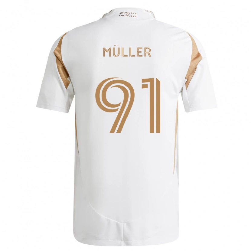 Danxen Dames Luis Müller #91 Wit Bruin Uitshirt Uittenue 2026/27 T-Shirt België