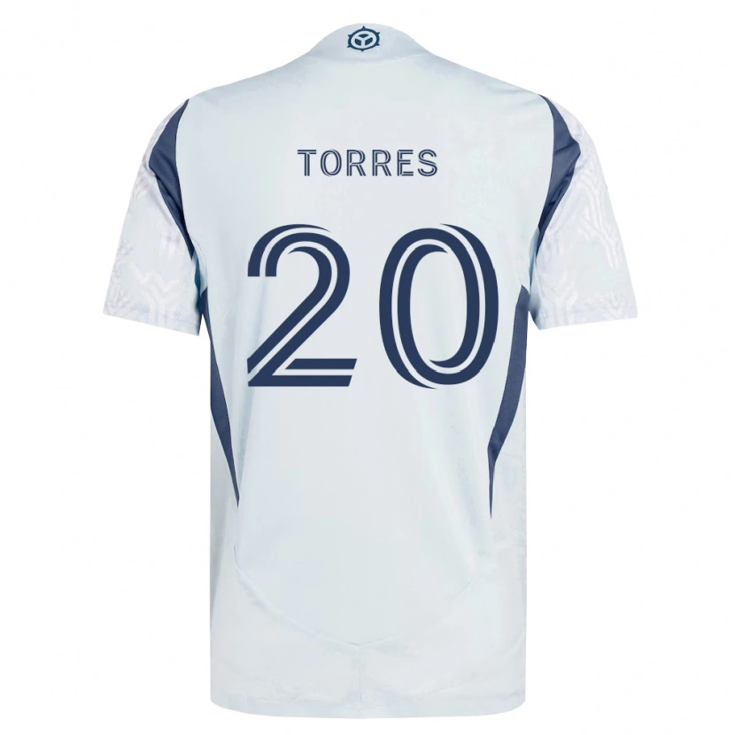 Danxen Dames Jairo Torres #20 Blauw Grijs Wit Uitshirt Uittenue 2026/27 T-Shirt België