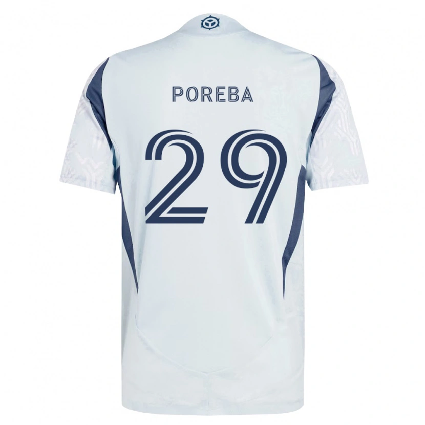 Danxen Dames David Poreba #29 Blauw Grijs Wit Uitshirt Uittenue 2026/27 T-Shirt België