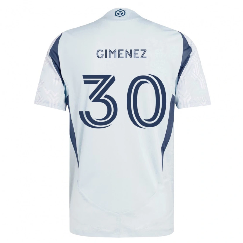 Danxen Dames Gastón Giménez #30 Blauw Grijs Wit Uitshirt Uittenue 2026/27 T-Shirt België