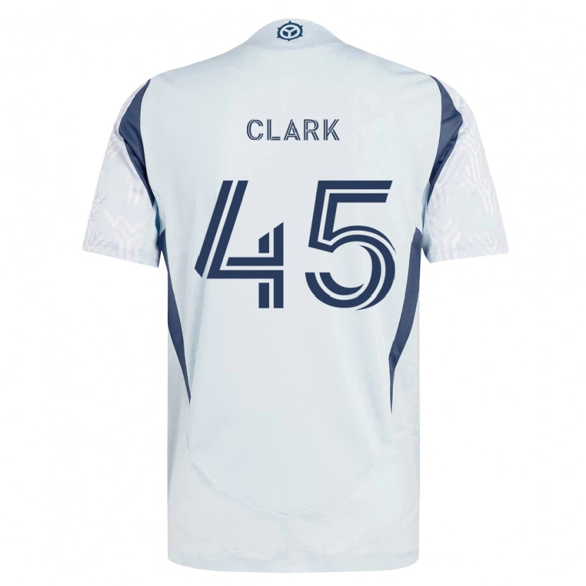 Danxen Dames Mateo Clark #45 Blauw Grijs Wit Uitshirt Uittenue 2026/27 T-Shirt België