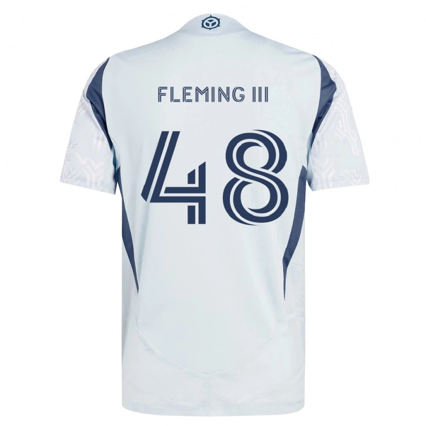 Danxen Dames Richard Fleming Iii #48 Blauw Grijs Wit Uitshirt Uittenue 2026/27 T-Shirt België
