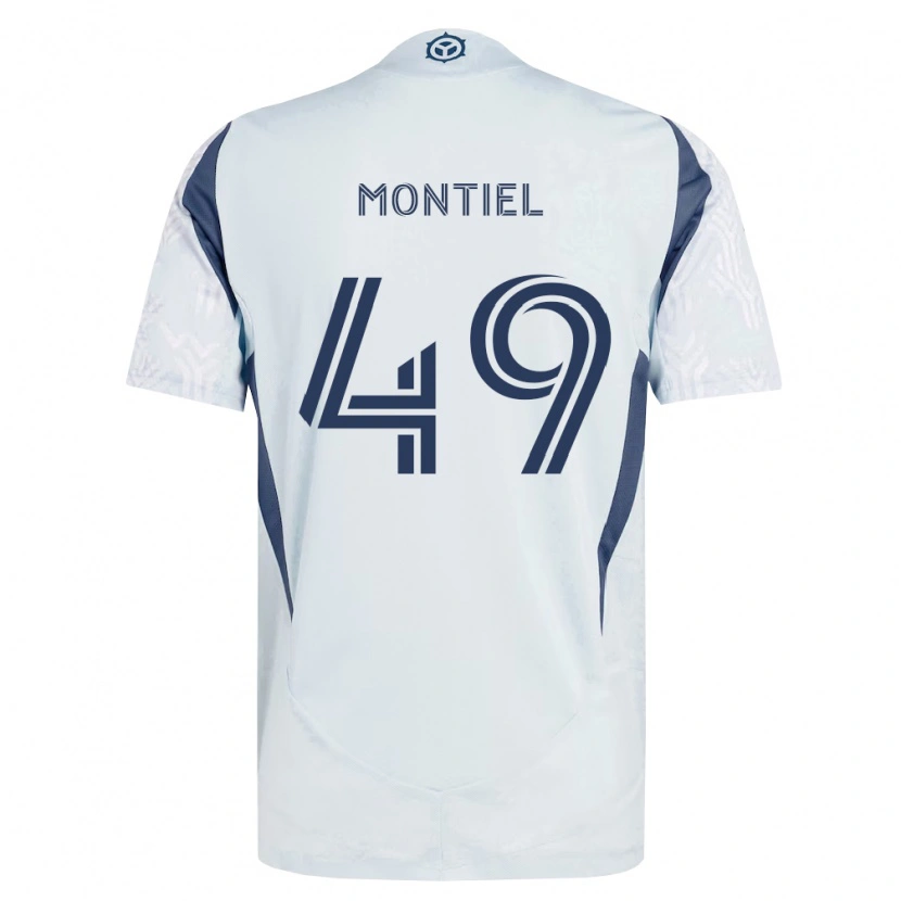 Danxen Dames Jhonier Montiel #49 Blauw Grijs Wit Uitshirt Uittenue 2026/27 T-Shirt België