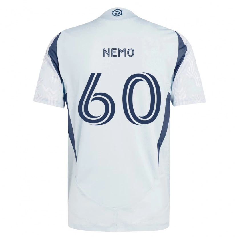 Danxen Dames Jason Nemo #60 Blauw Grijs Wit Uitshirt Uittenue 2026/27 T-Shirt België