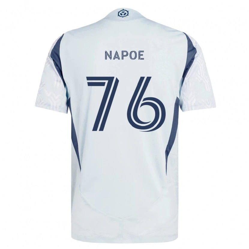 Danxen Dames Milan Napoe #76 Blauw Grijs Wit Uitshirt Uittenue 2026/27 T-Shirt België