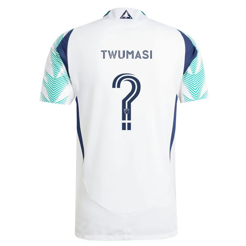 Danxen Dames Isaac Twumasi #0 Wit Marineblauw Lichtgroen Uitshirt Uittenue 2026/27 T-Shirt België