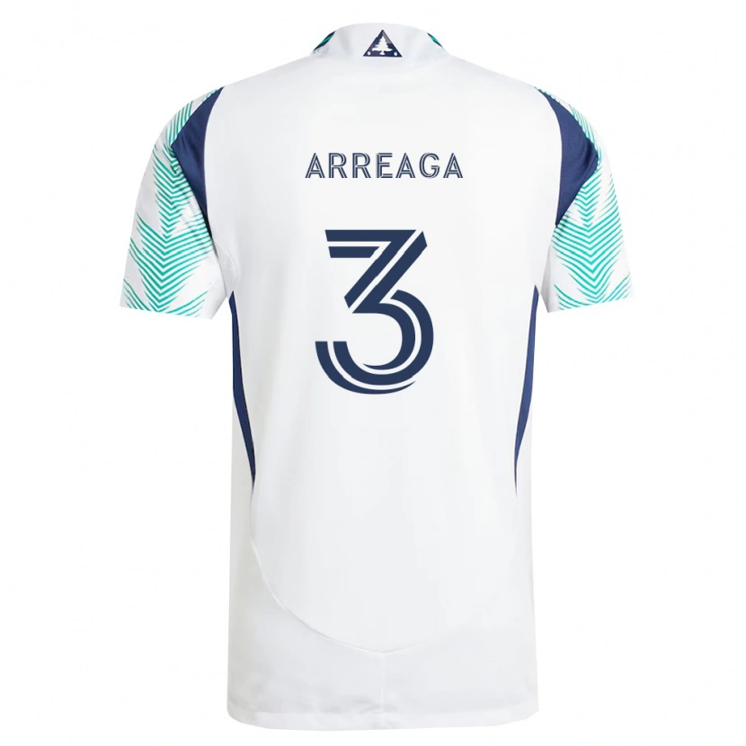 Danxen Dames Xavier Arreaga #3 Wit Marineblauw Lichtgroen Uitshirt Uittenue 2026/27 T-Shirt België