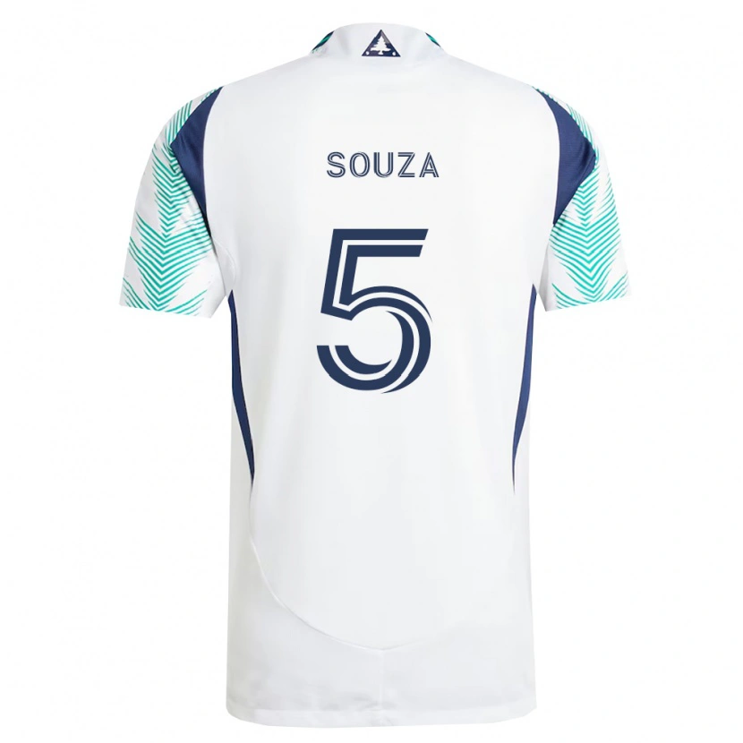 Danxen Dames Victor Souza #5 Wit Marineblauw Lichtgroen Uitshirt Uittenue 2026/27 T-Shirt België