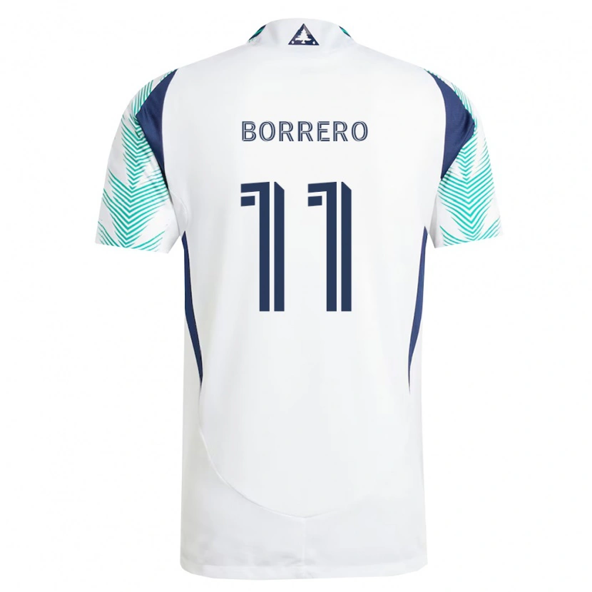 Danxen Dames Dylan Borrero #11 Wit Marineblauw Lichtgroen Uitshirt Uittenue 2026/27 T-Shirt België