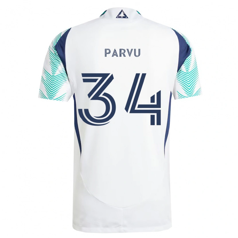 Danxen Dames Alexandru Parvu #34 Wit Marineblauw Lichtgroen Uitshirt Uittenue 2026/27 T-Shirt België