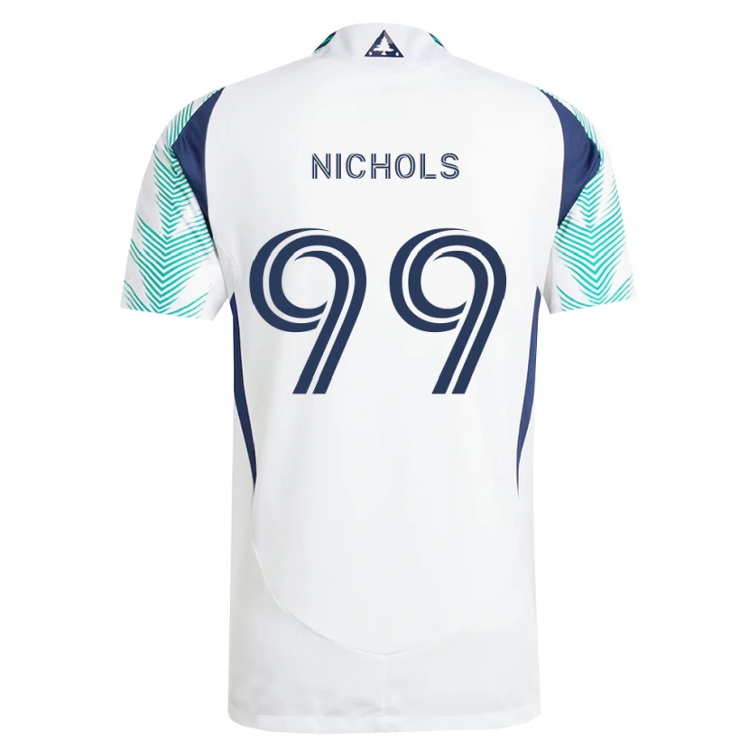 Danxen Dames Robert Nichols #99 Wit Marineblauw Lichtgroen Uitshirt Uittenue 2026/27 T-Shirt België