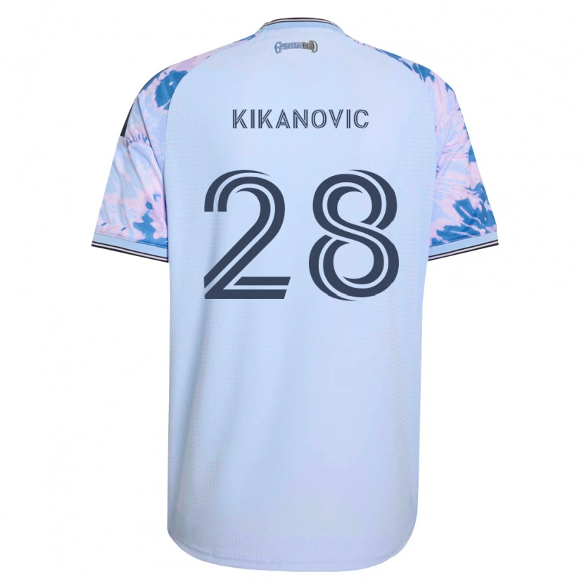 Danxen Dames Benji Kikanović #28 Koninklijk Blauw Wit Zwart Uitshirt Uittenue 2026/27 T-Shirt België