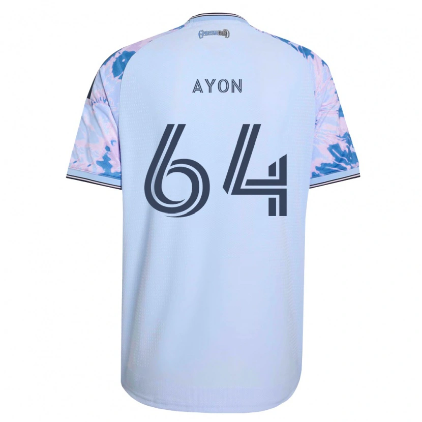 Danxen Dames Jerry Ayon #64 Koninklijk Blauw Wit Zwart Uitshirt Uittenue 2026/27 T-Shirt België