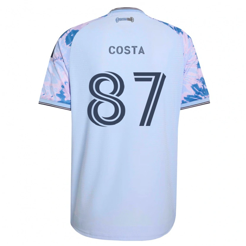 Danxen Dames Vítor Costa #87 Koninklijk Blauw Wit Zwart Uitshirt Uittenue 2026/27 T-Shirt België