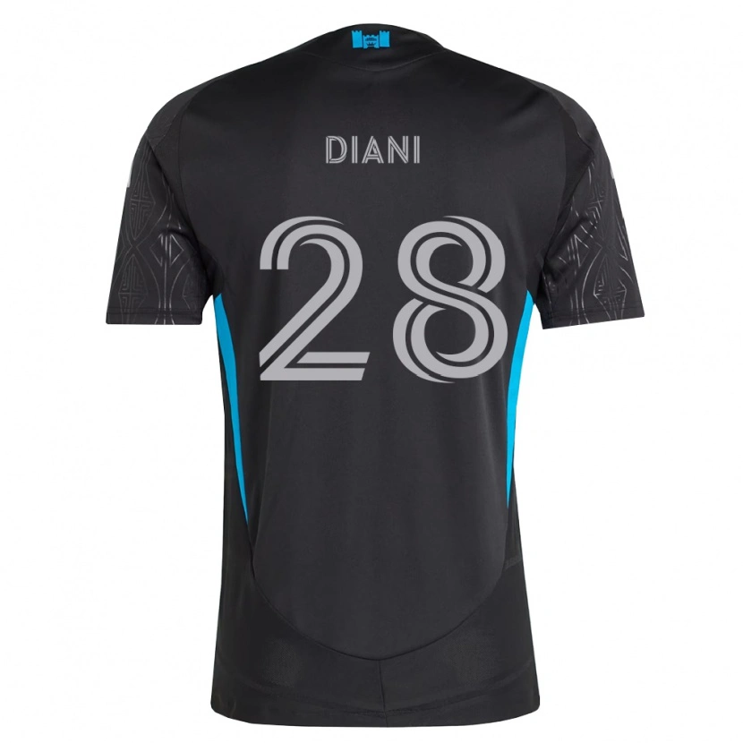 Danxen Dames Djibril Diani #28 Zwart Wit Hemelsblauw Uitshirt Uittenue 2026/27 T-Shirt België