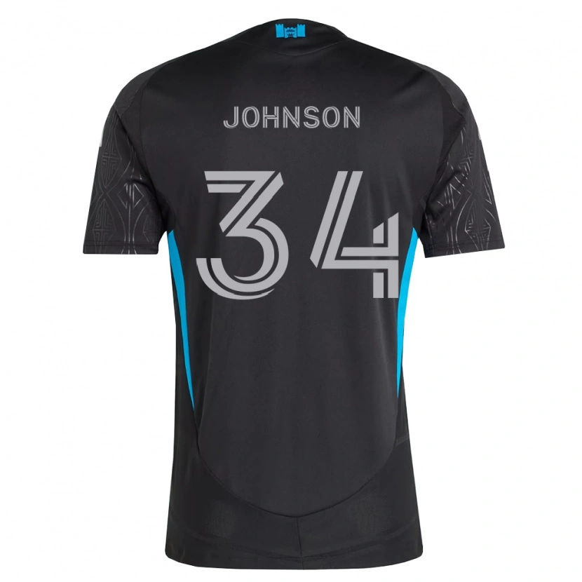 Danxen Dames Andrew Johnson #34 Zwart Wit Hemelsblauw Uitshirt Uittenue 2026/27 T-Shirt België