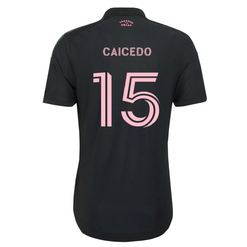 Danxen Dames Fricio Caicedo #15 Roze Zwart Wit Uitshirt Uittenue 2026/27 T-Shirt België