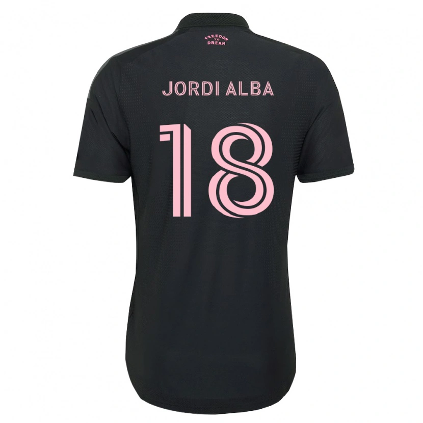 Danxen Dames Jordi Alba #18 Roze Zwart Wit Uitshirt Uittenue 2026/27 T-Shirt België