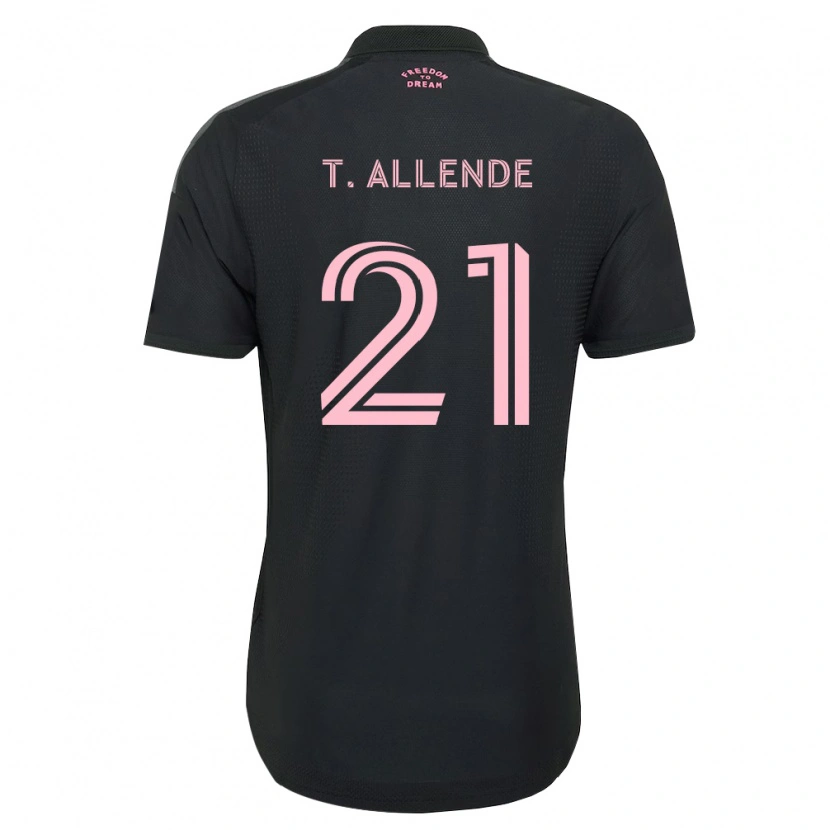 Danxen Dames Tadeo Allende #21 Roze Zwart Wit Uitshirt Uittenue 2026/27 T-Shirt België