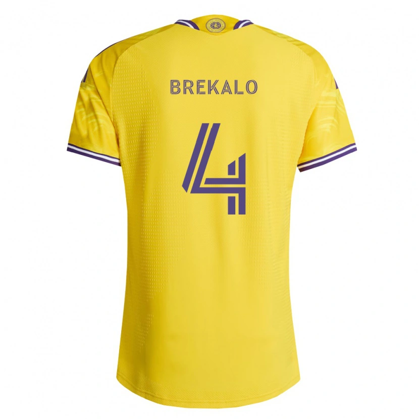Danxen Dames David Brekalo #4 Geel Paars Uitshirt Uittenue 2026/27 T-Shirt België