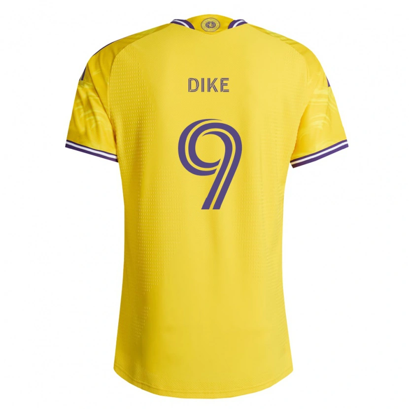 Danxen Dames Daryl Dike #9 Geel Paars Uitshirt Uittenue 2026/27 T-Shirt België