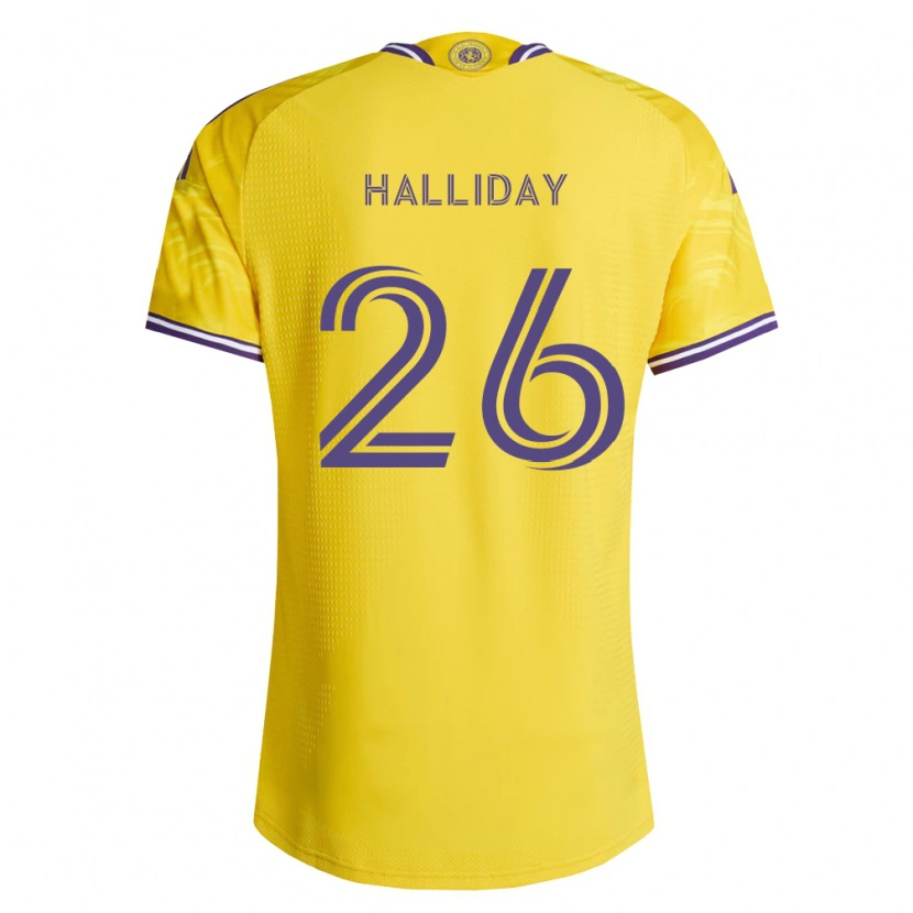 Danxen Dames Michael Halliday #26 Geel Paars Uitshirt Uittenue 2026/27 T-Shirt België