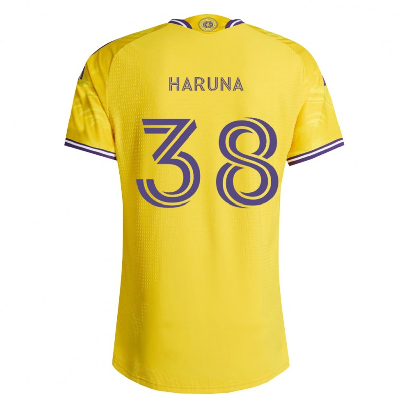 Danxen Dames Issah Haruna #38 Geel Paars Uitshirt Uittenue 2026/27 T-Shirt België