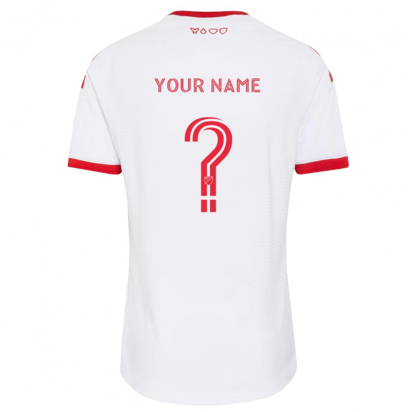 Danxen Dames Uw Naam #0 Wit Rood Zwart Uitshirt Uittenue 2026/27 T-Shirt België