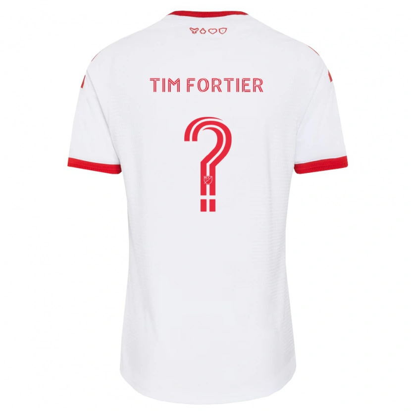 Danxen Dames Tim Fortier #0 Wit Rood Zwart Uitshirt Uittenue 2026/27 T-Shirt België