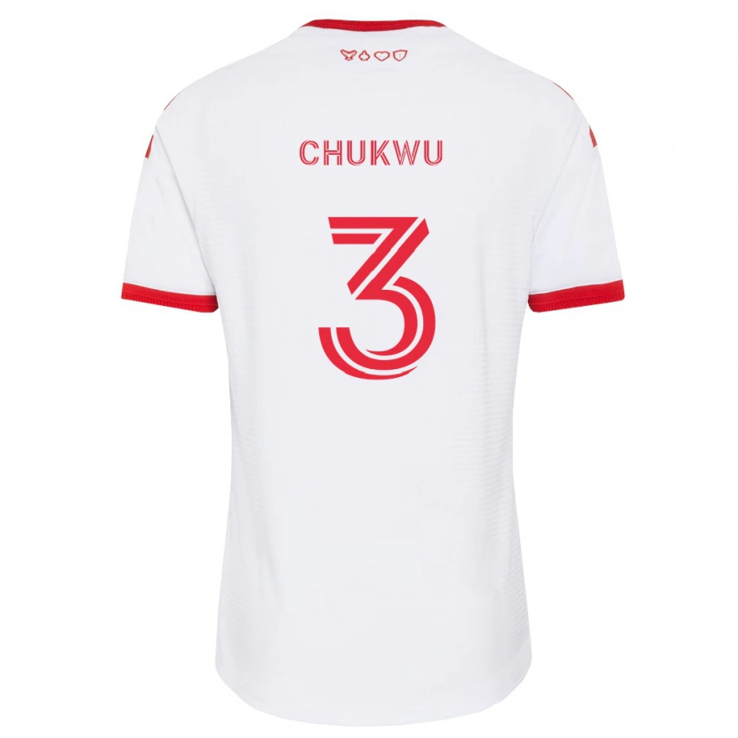 Danxen Dames John Chukwu #3 Wit Rood Zwart Uitshirt Uittenue 2026/27 T-Shirt België
