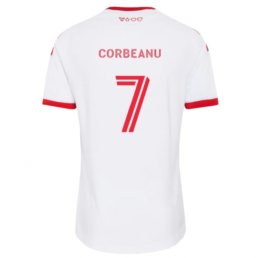 Danxen Dames Theo Corbeanu #7 Wit Rood Zwart Uitshirt Uittenue 2026/27 T-Shirt België