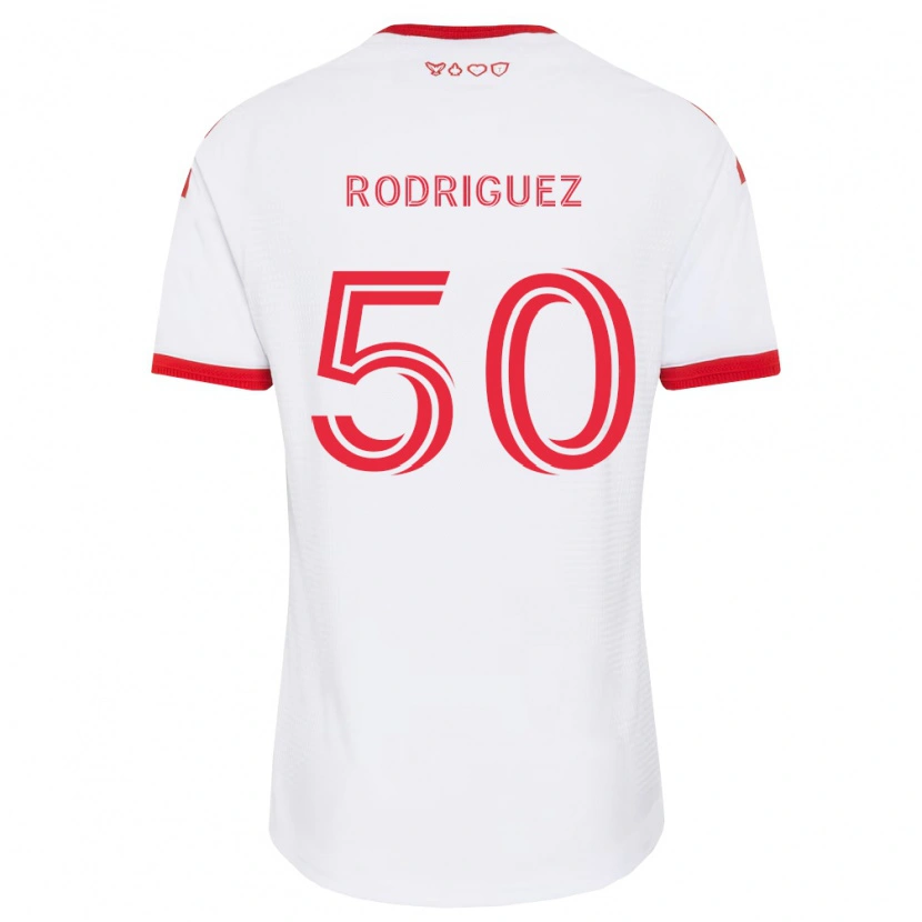 Danxen Dames Abraham Rodriguez #50 Wit Rood Zwart Uitshirt Uittenue 2026/27 T-Shirt België